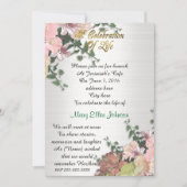 Viering van het leven Uitnodiging Lente Bloemen (Voorkant)