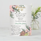 Viering van het leven Uitnodiging Lente Bloemen (Staand voorkant)