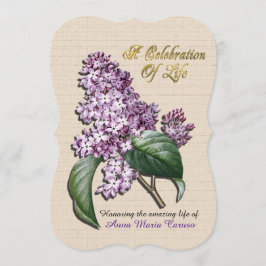 Viering van het leven Uitnodiging Lilacs