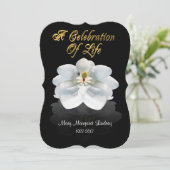 Viering van het leven Uitnodiging magnolia (Staand voorkant)