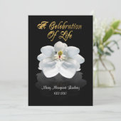 Viering van het leven Uitnodiging magnolia (Staand voorkant)