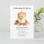 Viering van het leven Uitnodiging, Memorial Servic Kaart (Staand voorkant)