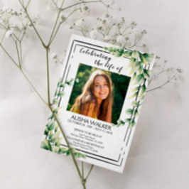 Viering van het leven Uitnodiging, Memorial Servic Kaart