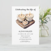 Viering van het leven Uitnodiging, Memorial Servic Kaart (Staand voorkant)