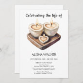 Viering van het leven Uitnodiging, Memorial Servic Kaart (Voorkant / Achterkant)