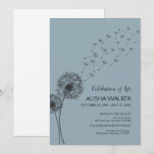 Viering van het leven Uitnodiging, Memorial Servic Kaart (Voorkant / Achterkant)