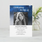 Viering van het leven Uitnodiging, Memorial Servic Kaart (Staand voorkant)