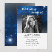 Viering van het leven Uitnodiging, Memorial Servic Kaart (Voorkant / Achterkant)