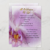 Viering van het leven Uitnodiging orchidee (Voorkant / Achterkant)