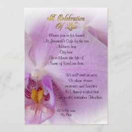 Viering van het leven Uitnodiging orchidee