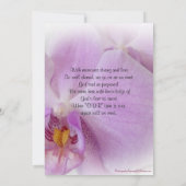 Viering van het leven Uitnodiging orchidee (Achterkant)