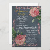 Viering van het leven Uitnodiging rozen (Voorkant / Achterkant)