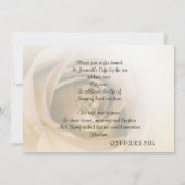 Viering van het leven Uitnodiging sepia roos (Achterkant)