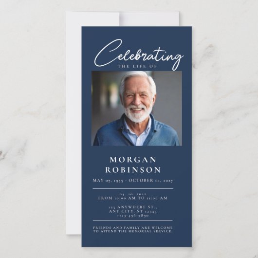 Viering van het leven Uitnodiging van de begrafeni (Voorkant)