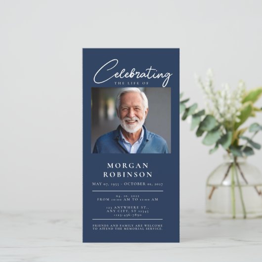 Viering van het leven Uitnodiging van de begrafeni (Staand voorkant)