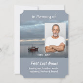 Viering van het Leven Uitnodiging Visboot Visser (Achterkant)