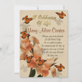 Viering van het leven Uitnodiging vlinders (Voorkant)