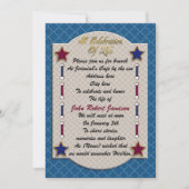 Viering van het leven uitnodiging voor patriottisc (Voorkant)