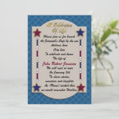 Viering van het leven uitnodiging voor patriottisc (Staand voorkant)