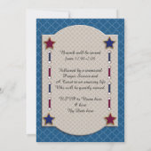 Viering van het leven uitnodiging voor patriottisc (Achterkant)