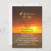 Viering van het leven Uitnodiging zonsondergang (Voorkant)