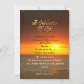 Viering van het leven Uitnodiging zonsondergang (Voorkant)