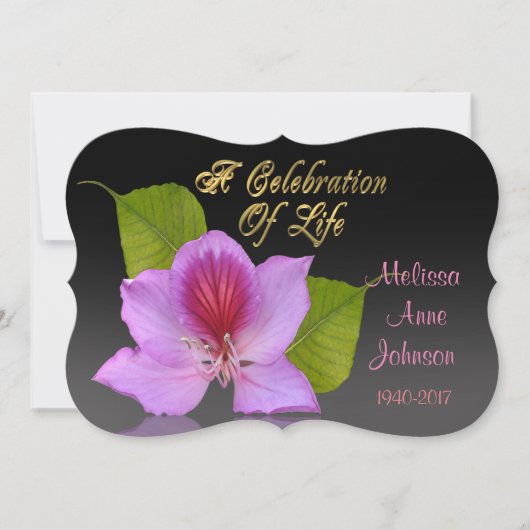 Viering van het leven Uitnodigingsorchidee Kaart (Voorkant)