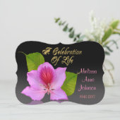 Viering van het leven Uitnodigingsorchidee Kaart (Staand voorkant)