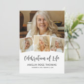 Viering van het leven Uitvaart Foto uitnodiging (Staand voorkant)