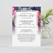 Viering van het leven Uitvaart Memorial Moody Flor Kaart (Staand voorkant)