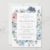 Viering van het leven van de blauwe bosbouw kaart (Voorkant)