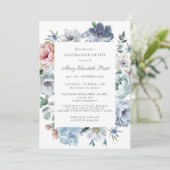 Viering van het leven van de blauwe bosbouw kaart (Staand voorkant)