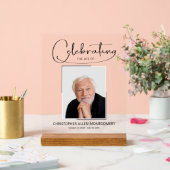 Viering van het leven van de foto Memorial begrafe Acryl Bord (Huwelijk)