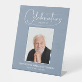 Viering van het leven van de foto Memorial begrafe Reclamebord Met Voetstuk (Voorkant)