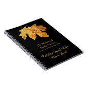 Viering van het leven van de gasten Boekleien met  Notitieboek (Rechterzijde)