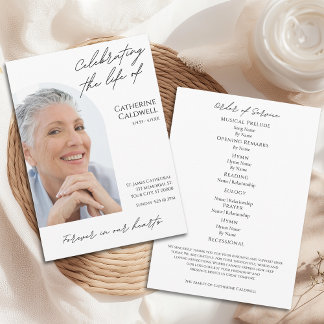 Viering van het leven van de moderne boog Fotobegr Programmakaart