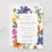 Viering van het leven van de Stusty Boho Summer Fl Kaart (Voorkant)
