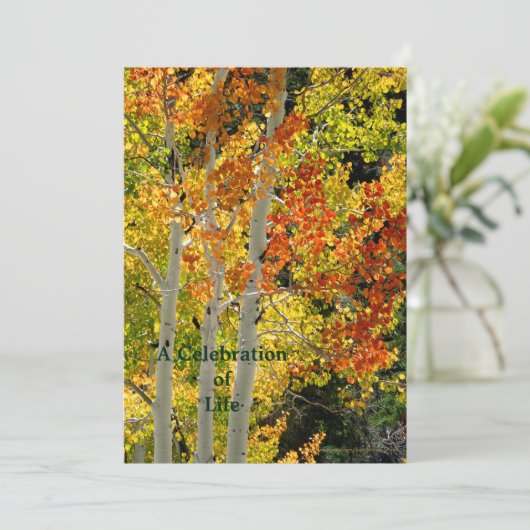 Viering van het leven van drie spenen in het najaa kaart (Staand voorkant)