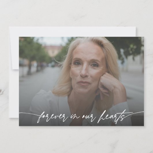 Viering van het leven van fotocollage begrafenis kaart (Achterkant)