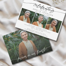 Viering van het leven van fotocollage begrafenis