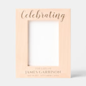 Viering van het leven van Memorial Keepsake Foto Gegraveerde Lijstjes (Voorkant)