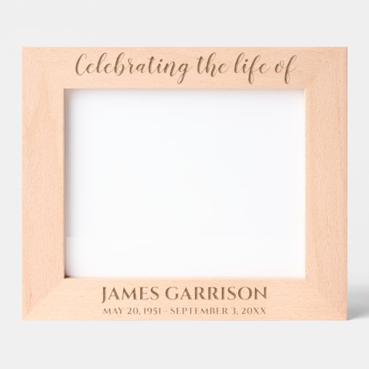Viering van het leven van Memorial Photo Gegraveerde Lijstjes (Voorkant)