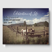 Viering van het leven van prachtige paarden gastenboek (Voorkant)