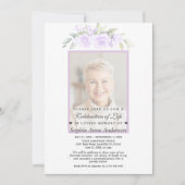 Viering van het leven Vervaagde bloemen Foto Memor Kaart (Voorkant)