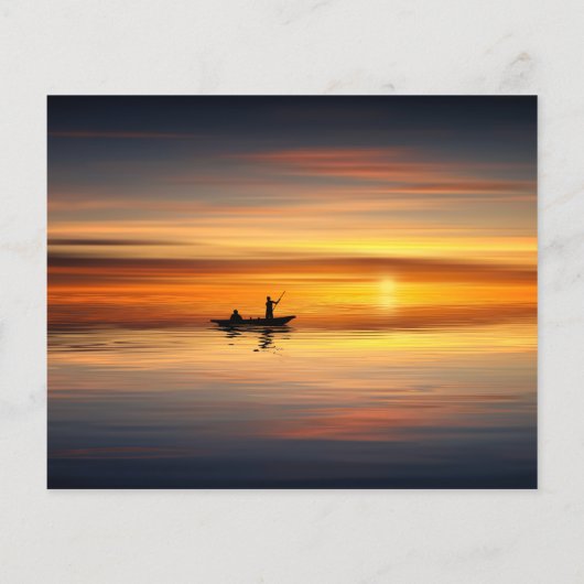 Viering van het Leven Vissen Meer Zonsondergang Zo (Achterkant)