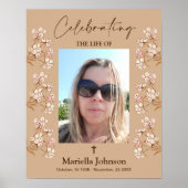 Viering van het leven Vrouw Uitvaart Poster (Voorkant)