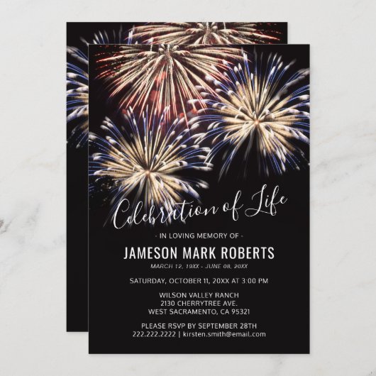 Viering van het leven | Vuurwerkmonument Kaart (Voorkant / Achterkant)