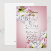 Viering van het leven waterverf amaryllis kaart (Voorkant / Achterkant)