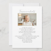 Viering van het leven Waterverf Bloemenbegrafenis Kaart (Achterkant)