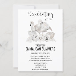 Viering van het leven White Flamingo Boho Tropical Kaart